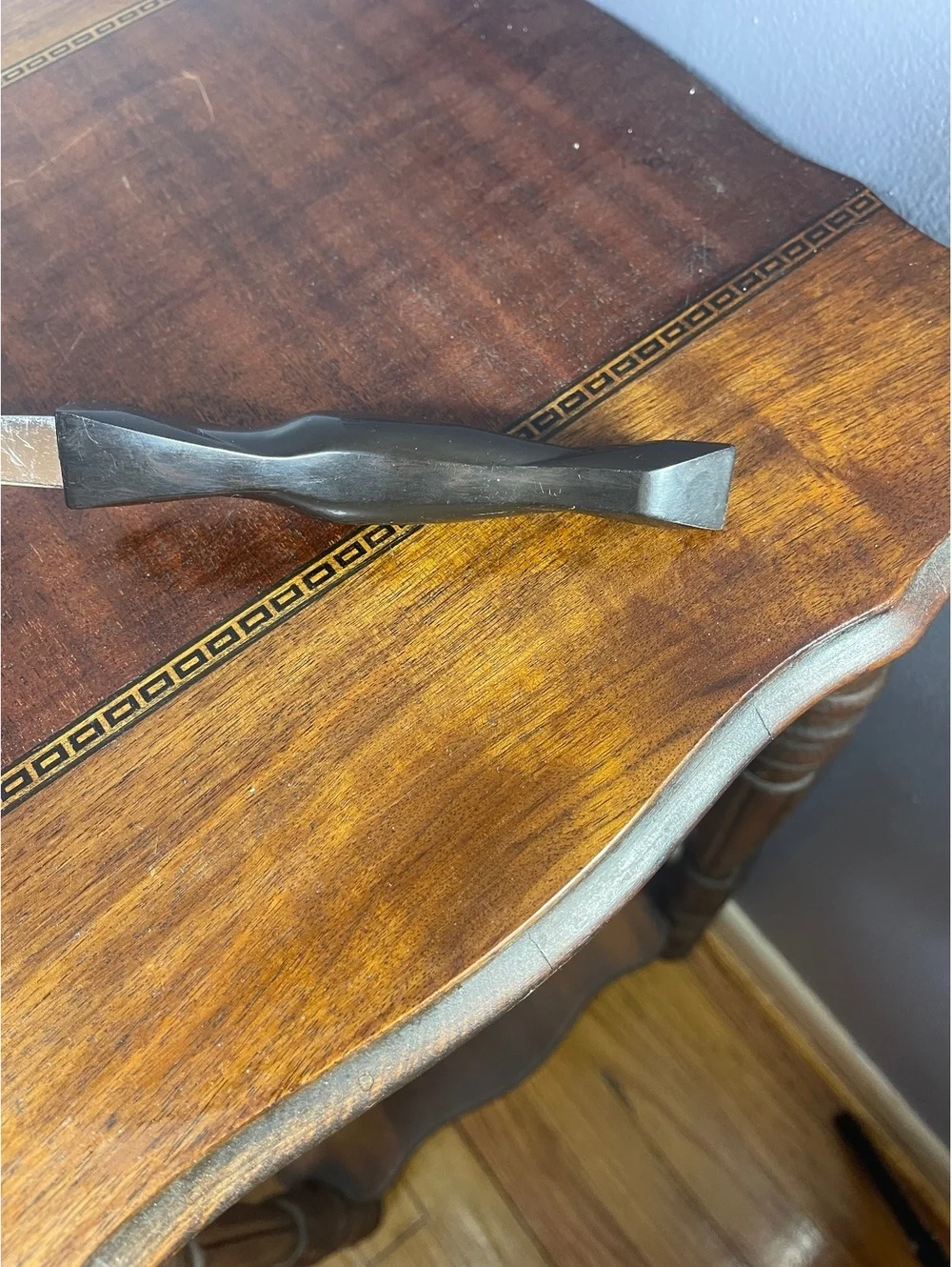 Cutco Vintage Stainless Steel Serving Spoon with Black Handle